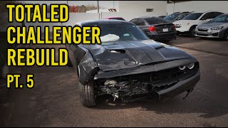 Rebuilding a Wrecked 2016 Dodge Challenger RT Manual  Episode 5 [upl. by Assitruc649]