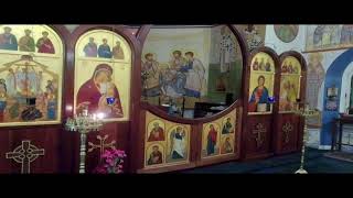 8222024 Akathist to the Theotokos chanted before her MyrrhStreaming Montreal Iveron Icon [upl. by Hacissej]