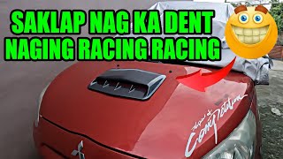 CAR DENT sa hood itagao muna Car Engine Air Flow Vent Sticker Hood Scoop CARBON Style Big [upl. by Seftton]