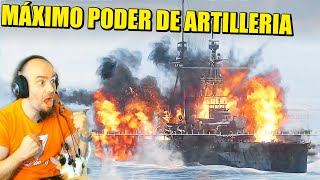 CON 100 CAÑONES POR BANDA  WORLD OF WARSHIPS  Gameplay Español [upl. by Cirri]