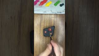 Painting a rock rockpainting oilpaints cuteart colourfulartwork asmrrock colourfuloilpaint [upl. by Ecerahs983]