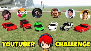 Youtubers Car Challenge in Indian Bike Driving 3D [upl. by Isej633]