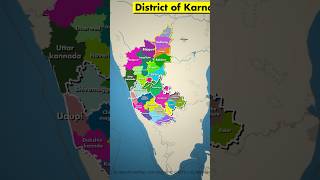 Districts of karnataka facts geography mapanimation [upl. by Riatsala183]