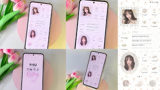 How to make your android phone aesthetic  SAMSUNG GALAXI A55  change android display to iphone🎀 [upl. by Ailefo]