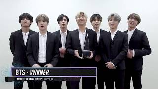 BTS Wins Favorite Duo or Group  Pop Rock I AMAs 2019 [upl. by Jen]