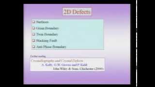 Mod01 Lec28 Defects in Crystals [upl. by Yacov]