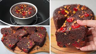 Christmas Plum Cake  Chocolate Christmas Cake Recipe  Chocolate Plum Cake  Chocolate Fruit Cake [upl. by Powers]