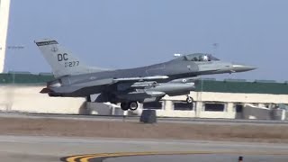 113th FW DC ANG F16s Afterburner Take Off  Savannah Hilton International Airport [upl. by Cahra]