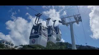 St Thomas Cable Car Sky Ride to Paradise Point View Point [upl. by Veradis]