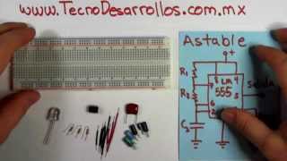 Astable con LM555 Oscilador o generador de señal cuadrada [upl. by Piefer]