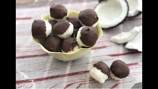 Dolcetti al cocco e cioccolato RICETTA SEMPLICISSIMA PRONTI IN soli 3 MINUTI [upl. by Loar413]