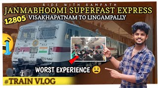 Janmabhoomi Superfast Express  12805  Worst Experience 🤮  Visakhapatnam To Lingampally Train Vlog [upl. by Adyaj]