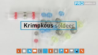 Krimpkous soldeer  Pro Elektro BV Emmen [upl. by Aleirbag]