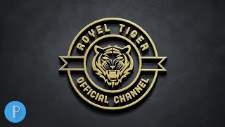 Professional Tiger Logo Design  How To Make Logo Design In Pixellab [upl. by Sordnaxela]