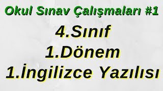 4 Sınıf 1 Dönem 1 İngilizce Yazılısı Soru Çözümü [upl. by Casaleggio]