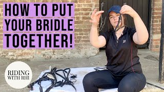 How To Take Apart A Bridle and Put It Back Together Step By Step  UK Equestrian Youtuber [upl. by Angelique]