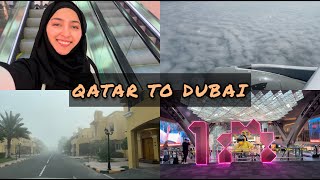 Qatar To Dubai  Fog Hi Fog  Ameena Saqeefa Vlogs [upl. by Dlawso]