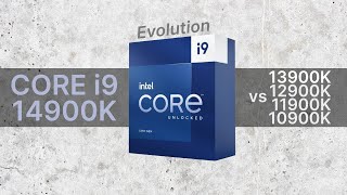 Intel Core i914900K vs 13900K vs 12900K vs 11900K vs 10900K 20202023 Evolution  Comparison [upl. by Niles296]