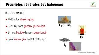 41 Evolution des propriété physiques dans la famille des Halogènes [upl. by Myrna417]