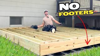 Easiest Deck That You Can Build by Yourself No Permits No Railing amp No Nonsense  One Weekend [upl. by Hoag]