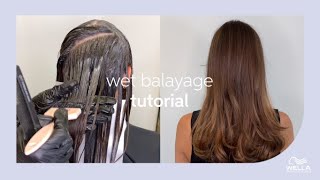 How To Do A Wet Balayage With Blondor amp Shinefinity  Wella Professionals [upl. by Hurwit]