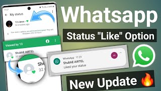 whatsapp new update  whatsapp status reaction new feature  whatsapp status like button update [upl. by Cann]