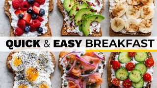 COTTAGE CHEESE BREAKFAST TOAST  easy healthy recipe ideas [upl. by Netsriik]