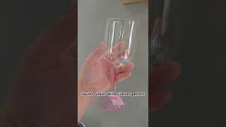 Wine Glass High Borosilicate Glass Custom Square Goblet Wine Glasses with color stem amp bottom [upl. by Allemahs]