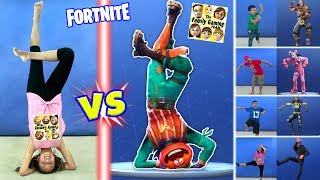 FORTNITE DANCE CHALLENGE in REAL LIFE All Dances [upl. by Atiroc]