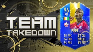 THE HARDEST FIFA 19 TEAM TAKEDOWN EVER Team Of The Season Pepe [upl. by Foscalina273]