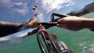 Kitesurfing Heelside  Toeside transition jump with Kiteloop [upl. by Ormiston]