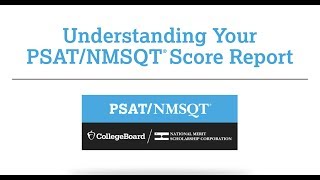 Understanding Your PSATNMSQT Score Report [upl. by Atul677]