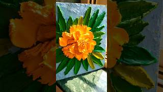 for beginners easy sculpture painting flower🌼learn how to assemble the petals ✨Home made paste🌿 [upl. by Willman]