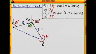 ENGAA 2018 Section 1  Q19 Maths  Bearings  Worked Solution [upl. by Ierbua]