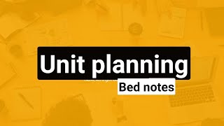 unit plan  unit planning BEd notes [upl. by Thurber]