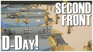 Second Front DDay  Hexdraw  Microprose  World War 2 Tactical Combat Wargame  PC Game [upl. by Htezzil]