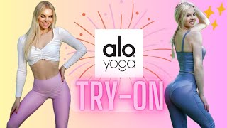 alo yoga Leggings TryOn Haul  See Thru or Gym Approved [upl. by Shaina]