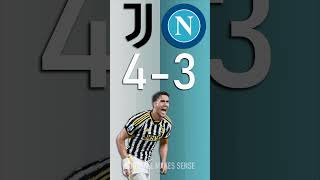 Juventus vs Napoli  Serie A Score Predictor  hit pause or screenshot [upl. by Alleber524]