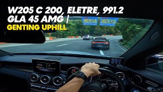 W205 C 200 Eletre 9912 Cabriolet GLA 45 AMG  云顶 Genting Uphill  May 5 2024 POV [upl. by Rik]