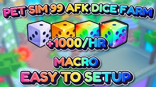 OP 1000HR AFK DICE FARM IN PET SIMULATOR 99 ROBLOX [upl. by Ihcas]