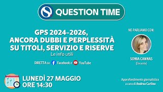 GPS 20242026 ancora dubbi e perplessità su titoli servizio e riserve [upl. by Melony]