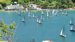 Salcombe Gin Merlin Rocket Week 2024 Sunday Afternoon Race Start by Malcolm Mackley [upl. by Jdavie]