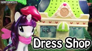 My Little Pony Explore Equestria Rarity’s Dress Shop Canterlot Boutique MLP Toy Review [upl. by Chu]