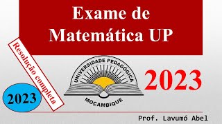 Matemática UP 2023  Resolução completa [upl. by Wall]