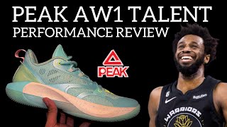 PEAK AW1 TALENT PERFORMANCE REVIEW  Andrew Wiggins’ Basketball Shoes with Peak [upl. by Ducan]