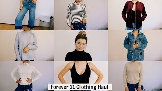 MASSIVE TRYON FOREVER 21 FALL CLOTHING HAUL  Olivia Jade [upl. by Engracia]