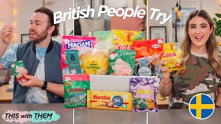 British People Try Swedish Candy  This With Them [upl. by Oirromed]