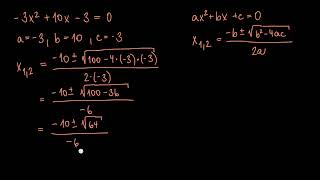 Řešený příklad Vzorec pro výpočet kořenů kvadratické rovnice 2  Matematika  Khan Academy [upl. by Alia290]