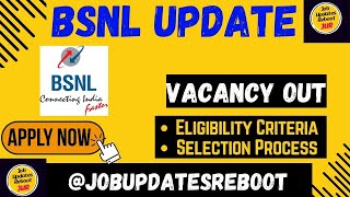 BSNL RECRUITMENT 2023  APPRENTICE VACANY IN BSNL FOR INDIANS  LATEST JOB UPDATES ON JUR [upl. by Lyrac]