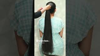 Daily wear hairstyle hairstyle hairstyles hairbun clawclip clutcher longhair 5millions [upl. by Enelaehs620]